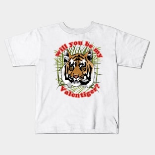 Valentiger - Valentine's Day Tiger design Kids T-Shirt